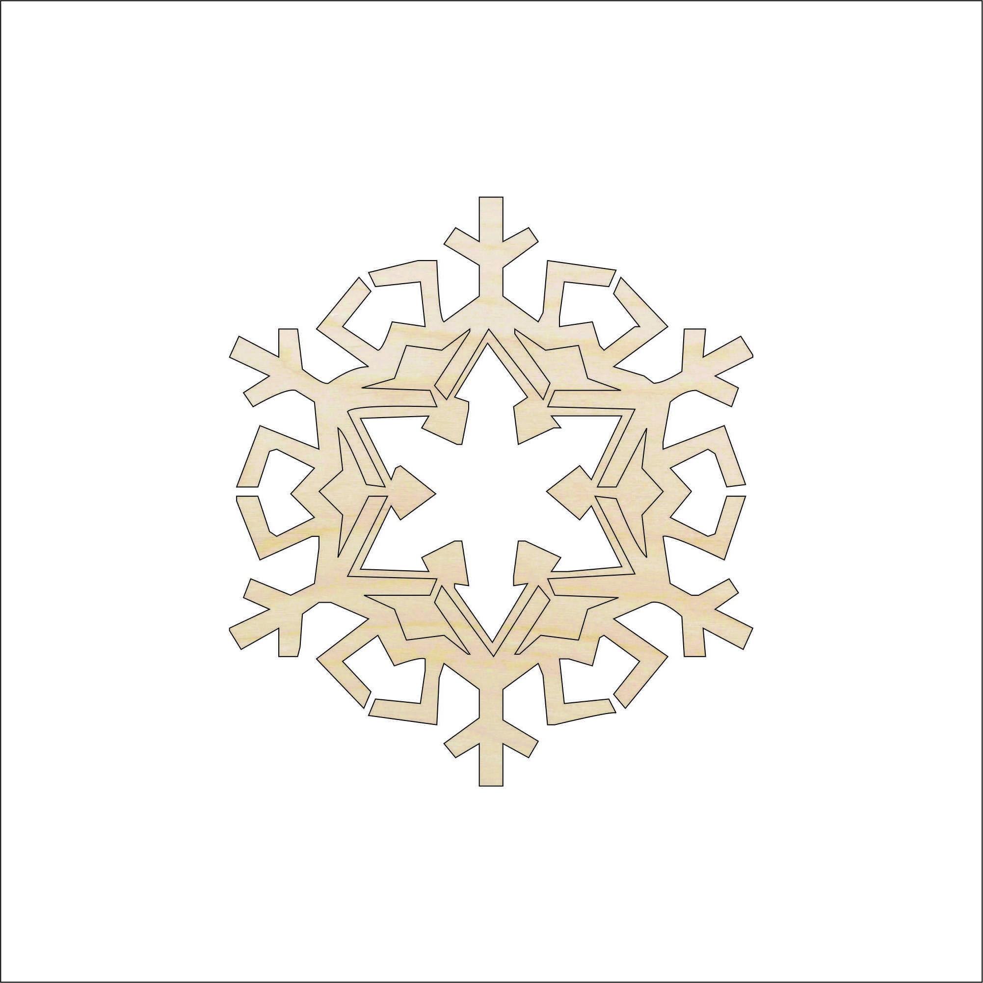Snowflake - Laser Cut Out Unfinished Wood Craft Shape SNW52 Snowflake - Laser Cut Out Unfinished Wood Craft Shape SNW52