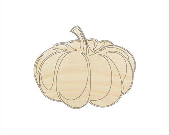 Pumpkin - Laser Cut Out Unfinished Wood Craft Shape FAL160 Pumpkin - Laser Cut Out Unfinished Wood Craft Shape FAL160