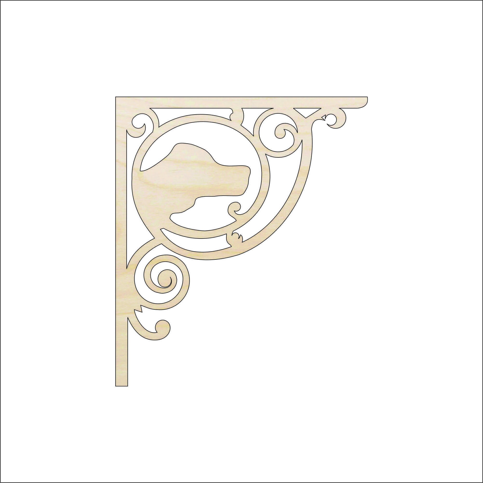 Shelf Bracket Dog - Laser Cut Out Unfinished Wood Craft Shape SHLF3 Shelf Bracket Dog - Laser Cut Out Unfinished Wood Craft Shape SHLF3