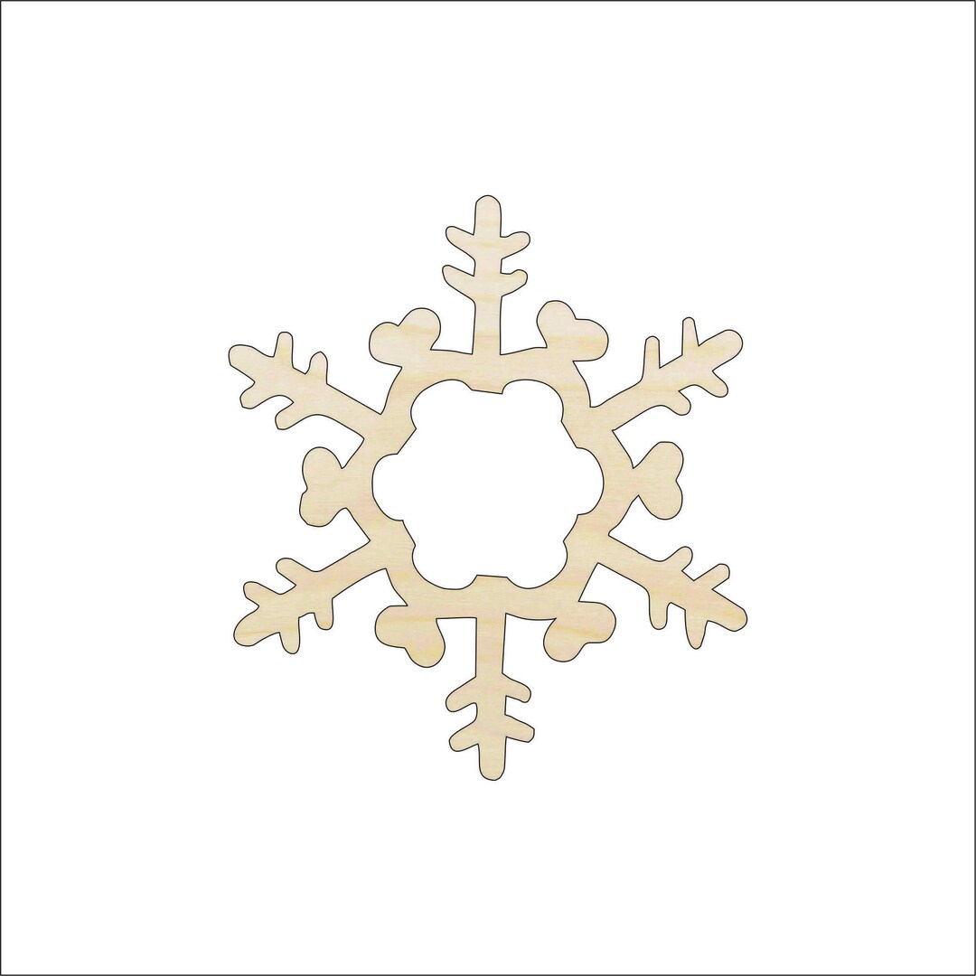 Snowflake - Laser Cut Out Unfinished Wood Craft Shape SNW25 Snowflake - Laser Cut Out Unfinished Wood Craft Shape SNW25
