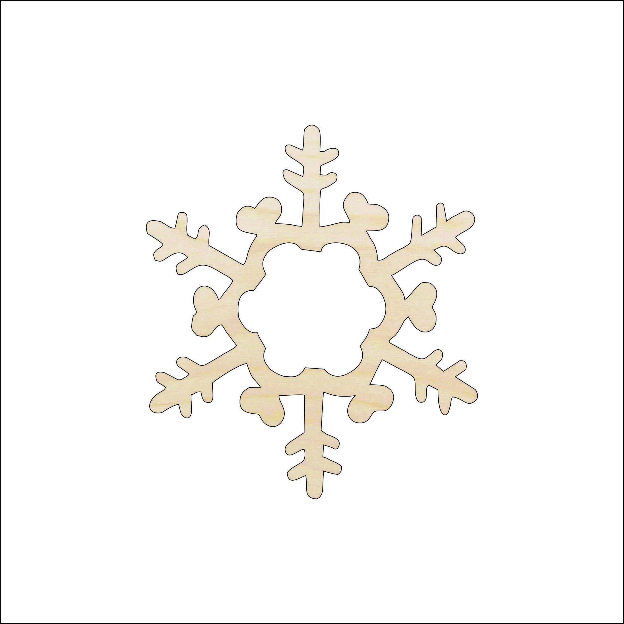 Snowflake - Laser Cut Out Unfinished Wood Craft Shape SNW25 Snowflake - Laser Cut Out Unfinished Wood Craft Shape SNW25
