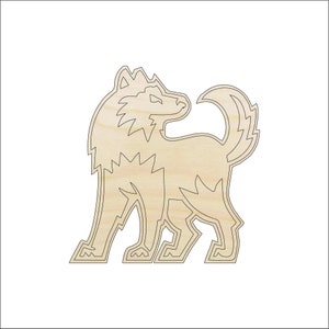 Wolf - Laser Cut Out Unfinished Wood Craft Shape ANML10 Wolf - Laser Cut Out Unfinished Wood Craft Shape ANML10