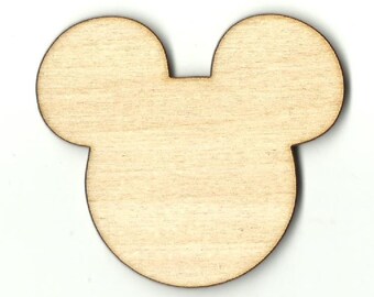 Mickey Mouse Laser Cut Unfinished Wood Shapes Craft Supply DIY DSY90