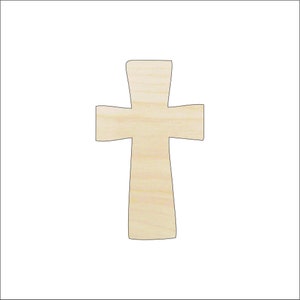 Cross - Laser Cut Out Unfinished Wood Craft Shape REL58 Cross - Laser Cut Out Unfinished Wood Craft Shape REL58