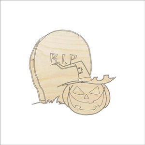 Tombstone - Laser Cut Out Unfinished Wood Craft Shape FAL126 Tombstone - Laser Cut Out Unfinished Wood Craft Shape FAL126