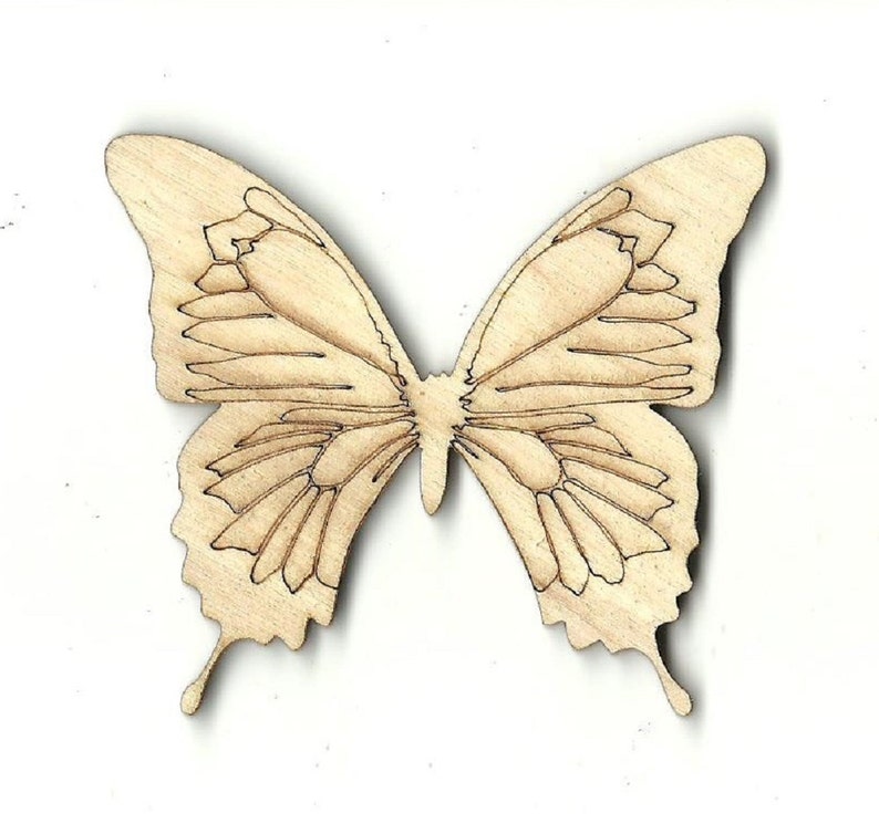 Butterfly Laser Cut Out Unfinished Wood Shape Craft Supply Etsy