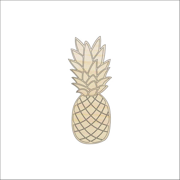 Food Pineapple - Laser Cut Out Unfinished Wood Shape Craft Supply FOD14