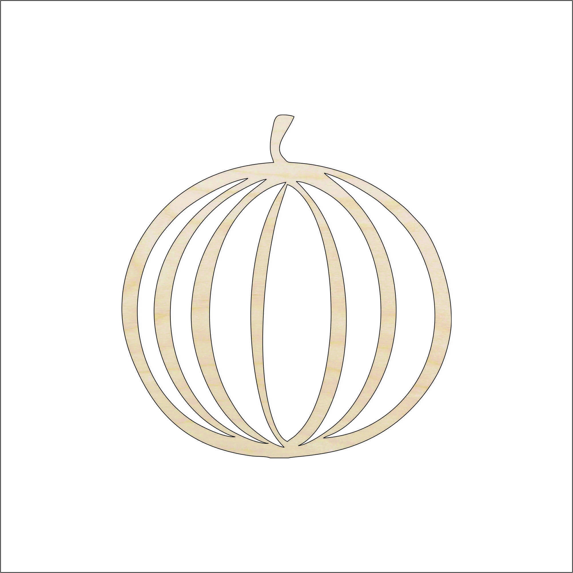 Pumpkin - Laser Cut Out Unfinished Wood Craft Shape FAL129 Pumpkin - Laser Cut Out Unfinished Wood Craft Shape FAL129
