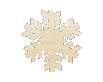 Snowflake - Laser Cut Out Unfinished Wood Craft Shape SNW30 Snowflake - Laser Cut Out Unfinished Wood Craft Shape SNW30