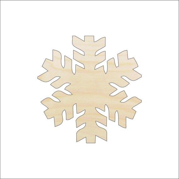 Snowflake Winter Unfinished Wood Shape Piece Cutout for DIY Craft