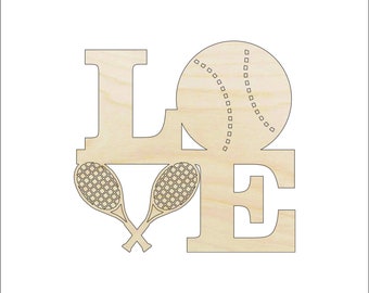 Word Tennis - Laser Cut Out Unfinished Wood Craft Shape SPT609 Word Tennis - Laser Cut Out Unfinished Wood Craft Shape SPT609