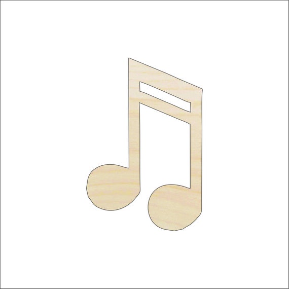 Music Note - Laser Cut Out Unfinished Wood Craft Shape MSC26 Music Note - Laser Cut Out Unfinished Wood Craft Shape MSC26