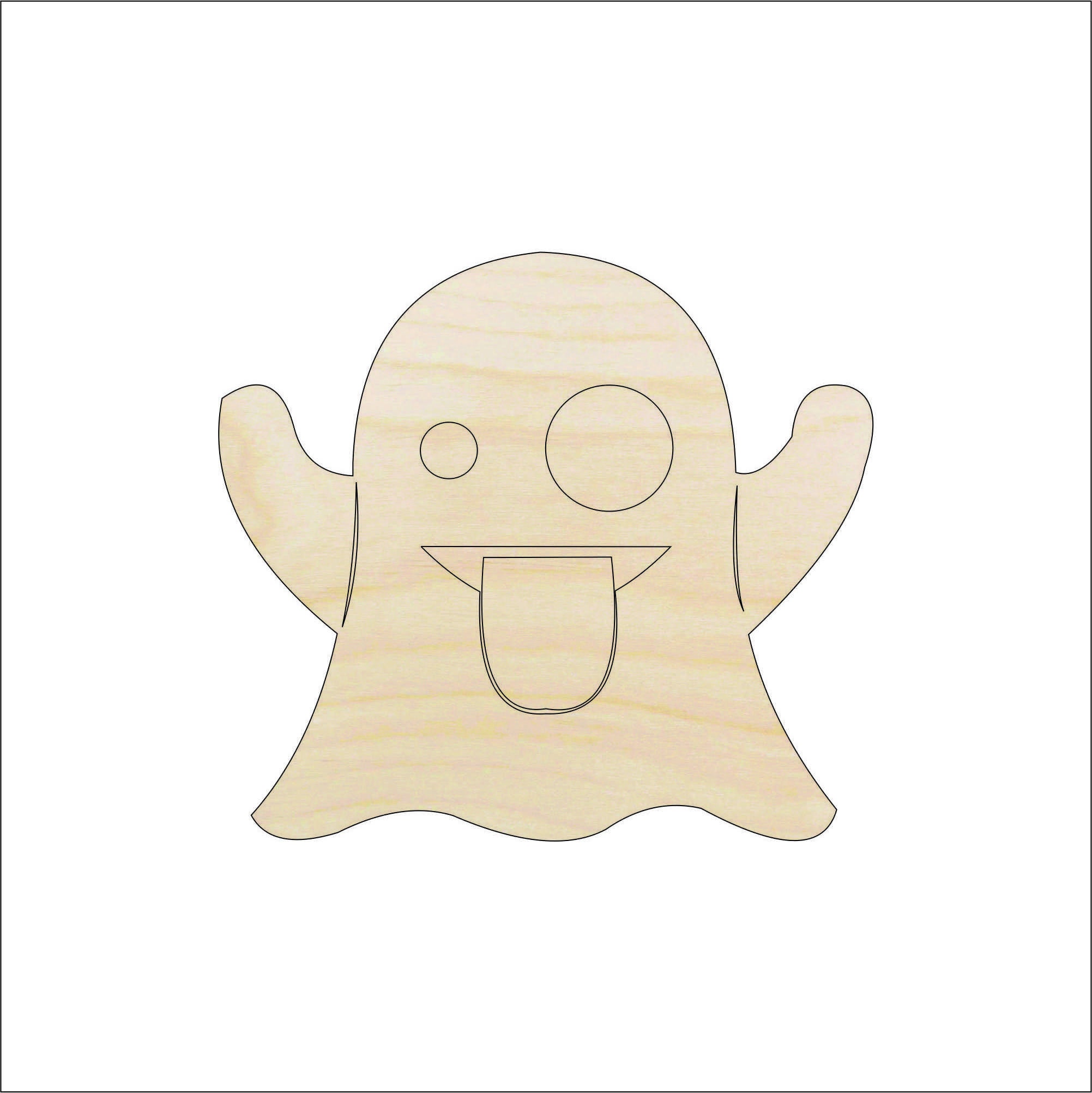 Ghost - Laser Cut Out Unfinished Wood Craft Shape FAL30 Ghost - Laser Cut Out Unfinished Wood Craft Shape FAL30