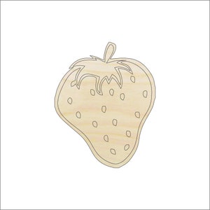 Food Strawberry - Laser Cut Out Unfinished Wood Craft Shape FOD54 Food Strawberry - Laser Cut Out Unfinished Wood Craft Shape FOD54