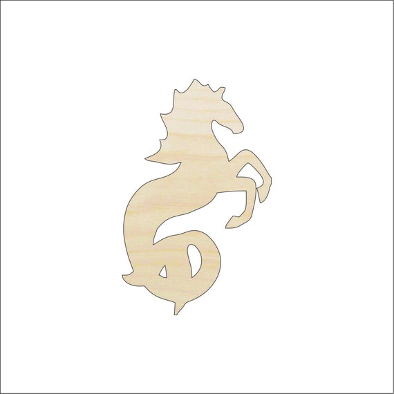 Hippocampus - Laser Cut Out Unfinished Wood Craft Shape MYTH104 Hippocampus - Laser Cut Out Unfinished Wood Craft Shape MYTH104