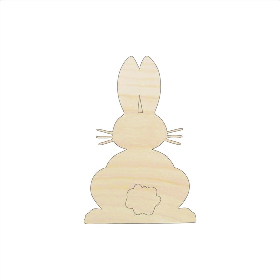 Bunny - Laser Cut Out Unfinished Wood Craft Shape BNY44 Bunny - Laser Cut Out Unfinished Wood Craft Shape BNY44