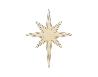 Star - Laser Cut Out Unfinished Wood Craft Shape SKY90 Star - Laser Cut Out Unfinished Wood Craft Shape SKY90