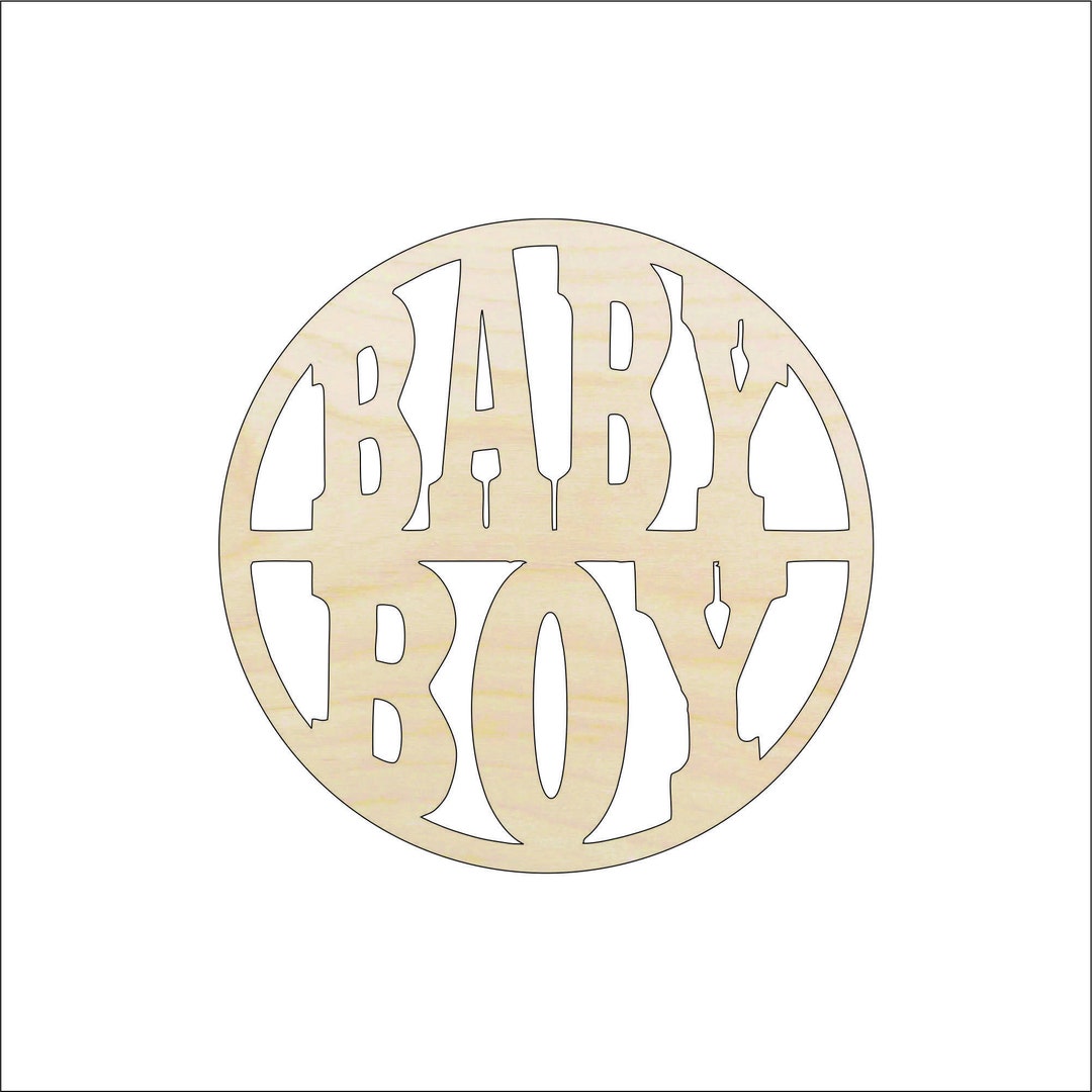 Word Baby Boy - Laser Cut Out Unfinished Wood Craft Shape BBY50 Word Baby Boy - Laser Cut Out Unfinished Wood Craft Shape BBY50