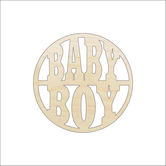 Word Baby Boy - Laser Cut Out Unfinished Wood Craft Shape BBY50 Word Baby Boy - Laser Cut Out Unfinished Wood Craft Shape BBY50