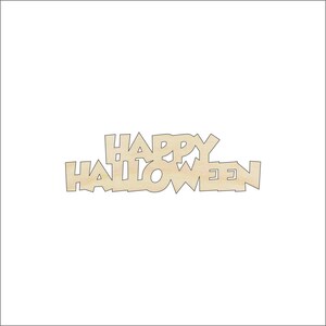 Word Happy Halloween - Laser Cut Out Unfinished Wood Craft Shape FAL19 Word Happy Halloween - Laser Cut Out Unfinished Wood Craft Shape FAL19
