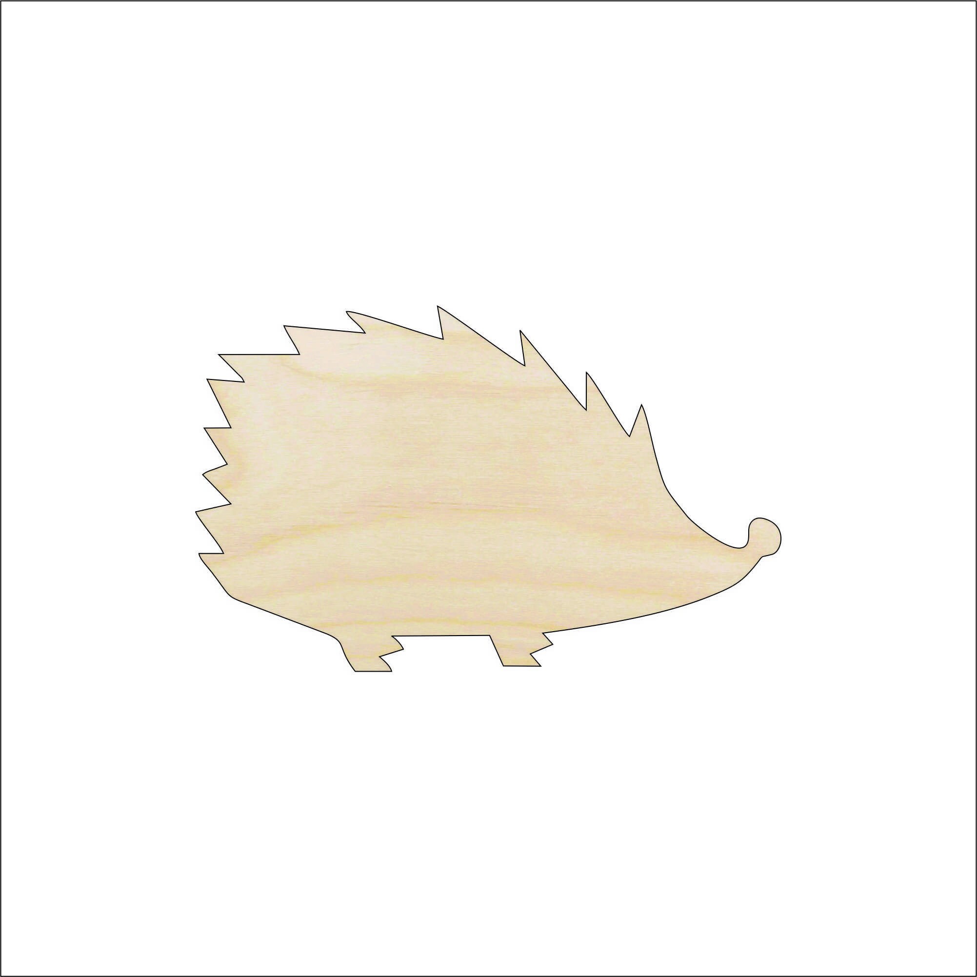 Hedgehog - Laser Cut Out Unfinished Wood Craft Shape ANML12 Hedgehog - Laser Cut Out Unfinished Wood Craft Shape ANML12