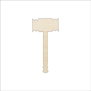 Decor Gavel - Laser Cut Out Unfinished Wood Craft Shape XTR15 Decor Gavel - Laser Cut Out Unfinished Wood Craft Shape XTR15