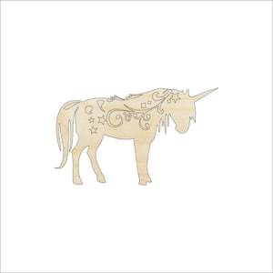 Word Unicorns - Laser Cut Out Unfinished Wood Craft Shape MYTH140 Word Unicorns - Laser Cut Out Unfinished Wood Craft Shape MYTH140