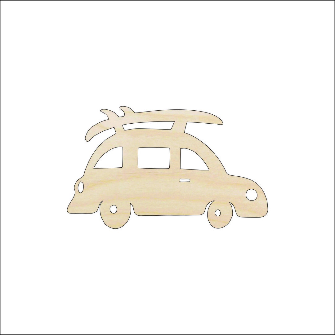 Car Laser Cut Out Unfinished Wood Shape Craft Supply CAR85 - Etsy