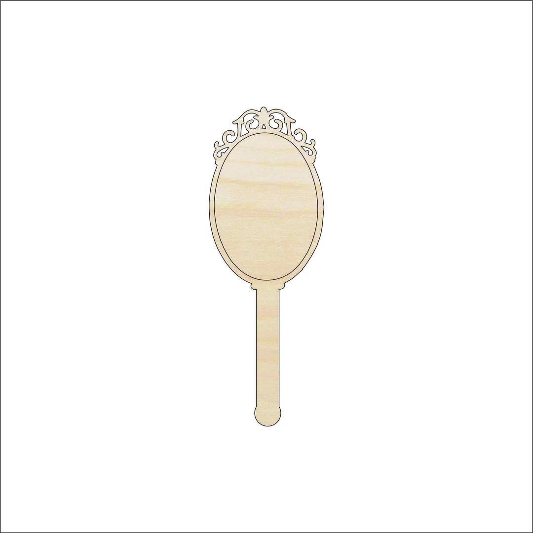 Beauty Mirror - Laser Cut Out Unfinished Wood Craft Shape BTY31 Beauty Mirror - Laser Cut Out Unfinished Wood Craft Shape BTY31