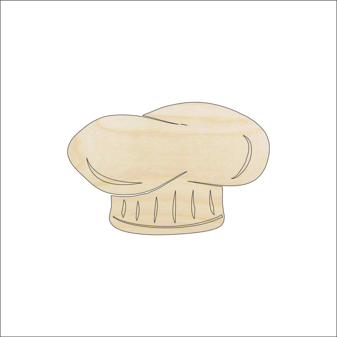 Hat Chef - Laser Cut Out Unfinished Wood Craft Shape FOD125 Hat Chef - Laser Cut Out Unfinished Wood Craft Shape FOD125