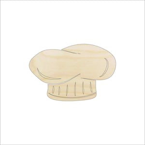 Hat Chef - Laser Cut Out Unfinished Wood Craft Shape FOD125 Hat Chef - Laser Cut Out Unfinished Wood Craft Shape FOD125