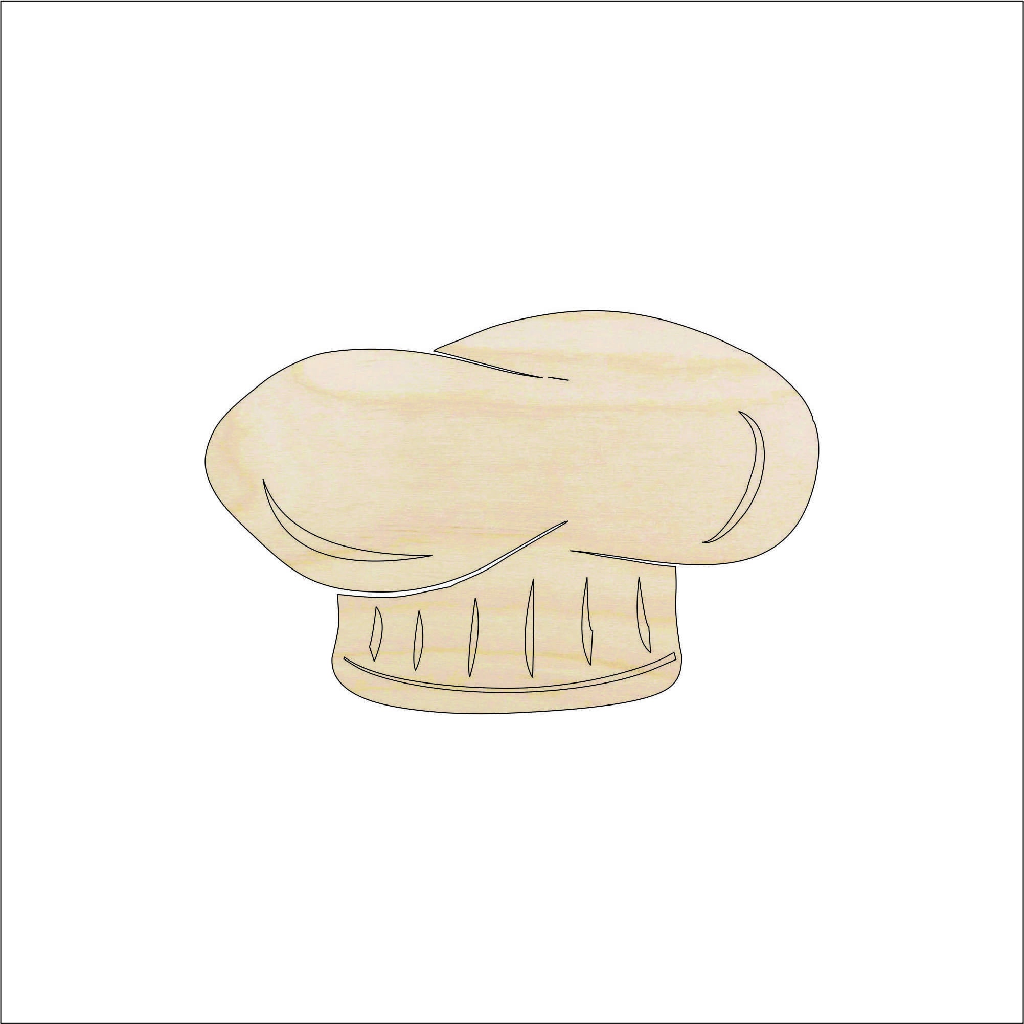 Hat Chef - Laser Cut Out Unfinished Wood Craft Shape FOD125 Hat Chef - Laser Cut Out Unfinished Wood Craft Shape FOD125