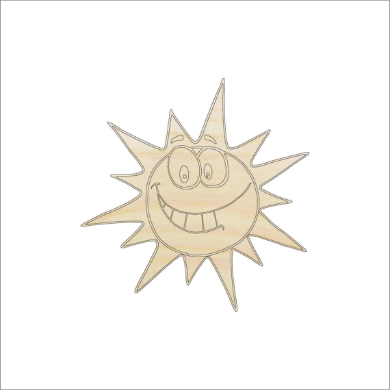 Sun - Laser Cut Out Unfinished Wood Craft Shape SKY18 Sun - Laser Cut Out Unfinished Wood Craft Shape SKY18