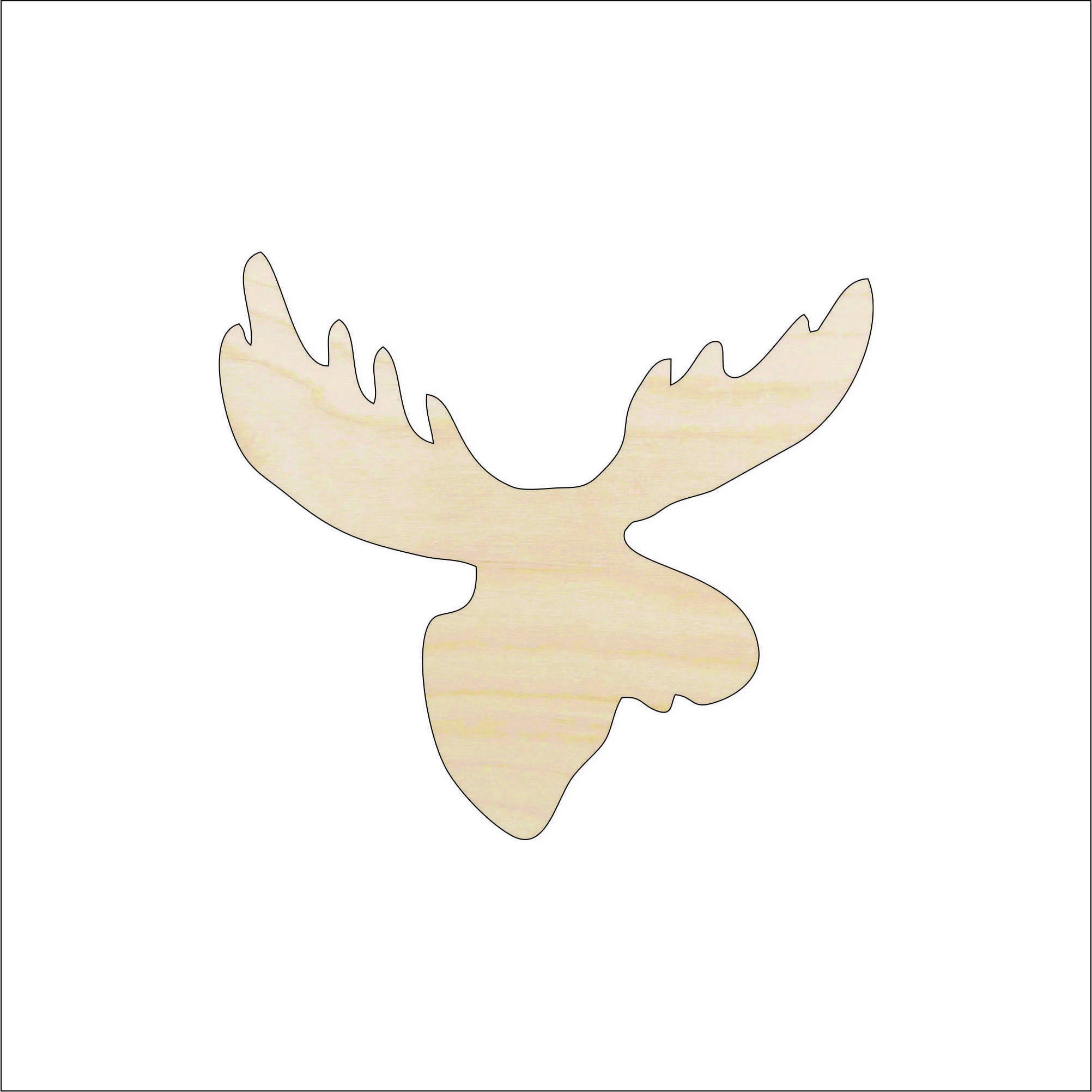 Moose - Laser Cut Out Unfinished Wood Craft Shape MUS24 Moose - Laser Cut Out Unfinished Wood Craft Shape MUS24