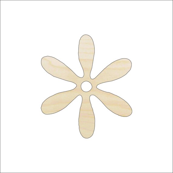 Flower - Laser Cut Out Unfinished Wood Craft Shape FLR13 Flower - Laser Cut Out Unfinished Wood Craft Shape FLR13