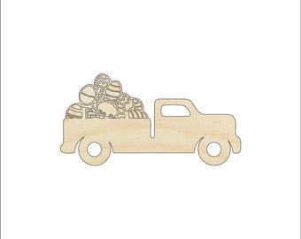 Car Easter - Laser Cut Out Unfinished Wood Craft Shape ESR40 Car Easter - Laser Cut Out Unfinished Wood Craft Shape ESR40