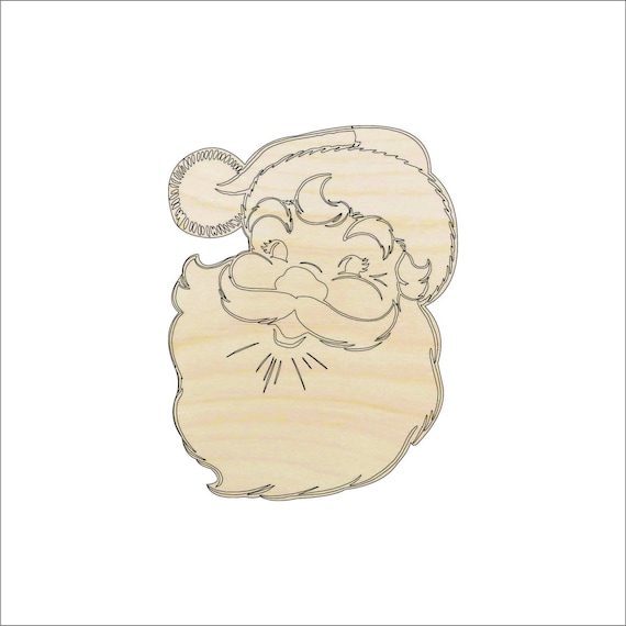 Santa Claus - Laser Cut Out Unfinished Wood Craft Shape XMS265 Santa Claus - Laser Cut Out Unfinished Wood Craft Shape XMS265