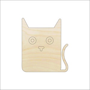 Cat - Laser Cut Out Unfinished Wood Craft Shape CAT62 Cat - Laser Cut Out Unfinished Wood Craft Shape CAT62