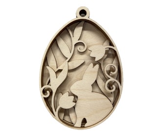 3D Ornament Bunny 4 Pieces Laser Cut Out Unfinished ORN203 3D Ornament Bunny 4 Pieces Laser Cut Out Unfinished ORN203