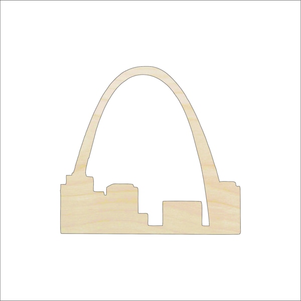Building St Louis Arch - Laser Cut Out Unfinished Wood Shape Craft Supply USA6