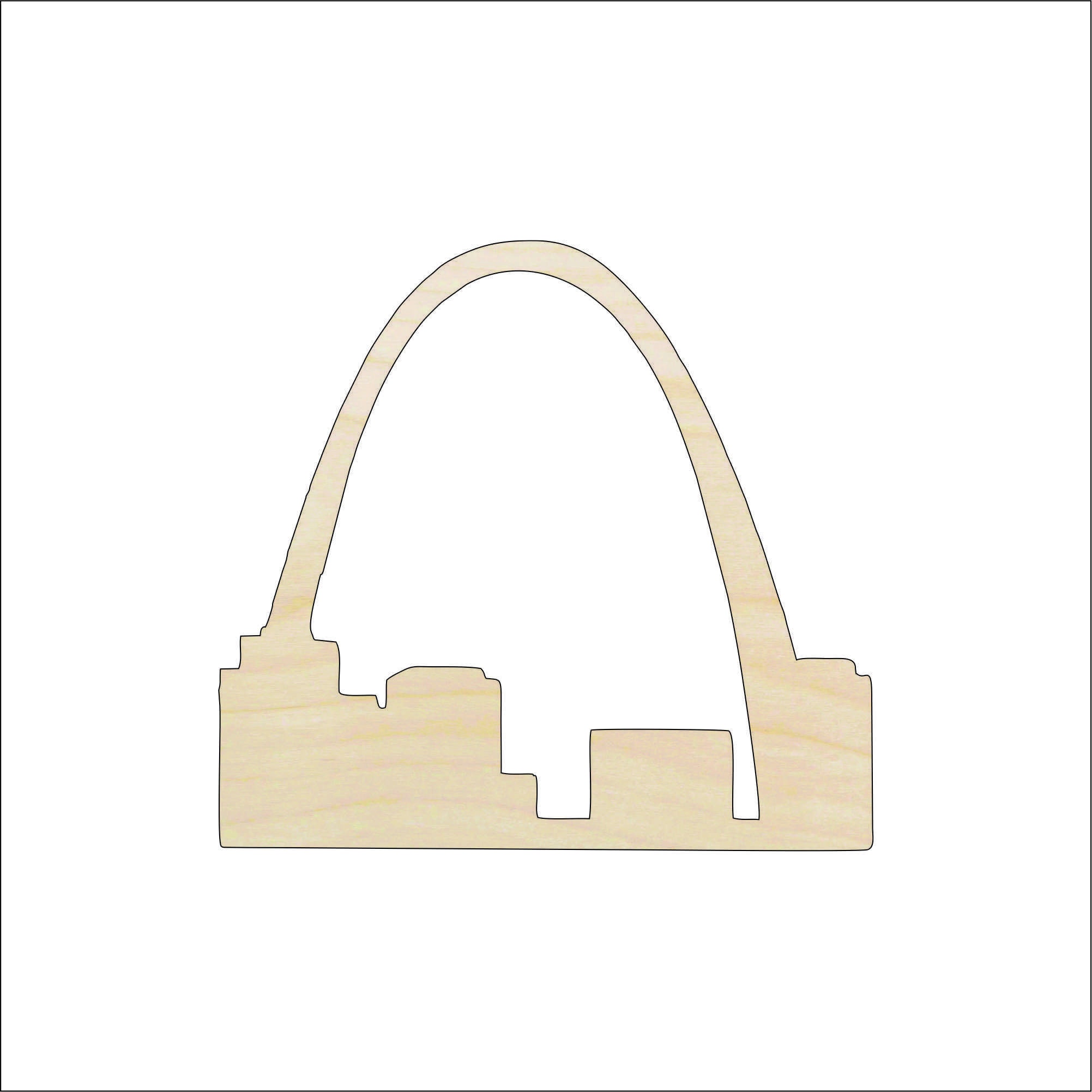 State St Louis Arch - Laser Cut Out Unfinished Wood Craft Shape USA6 State St Louis Arch - Laser Cut Out Unfinished Wood Craft Shape USA6