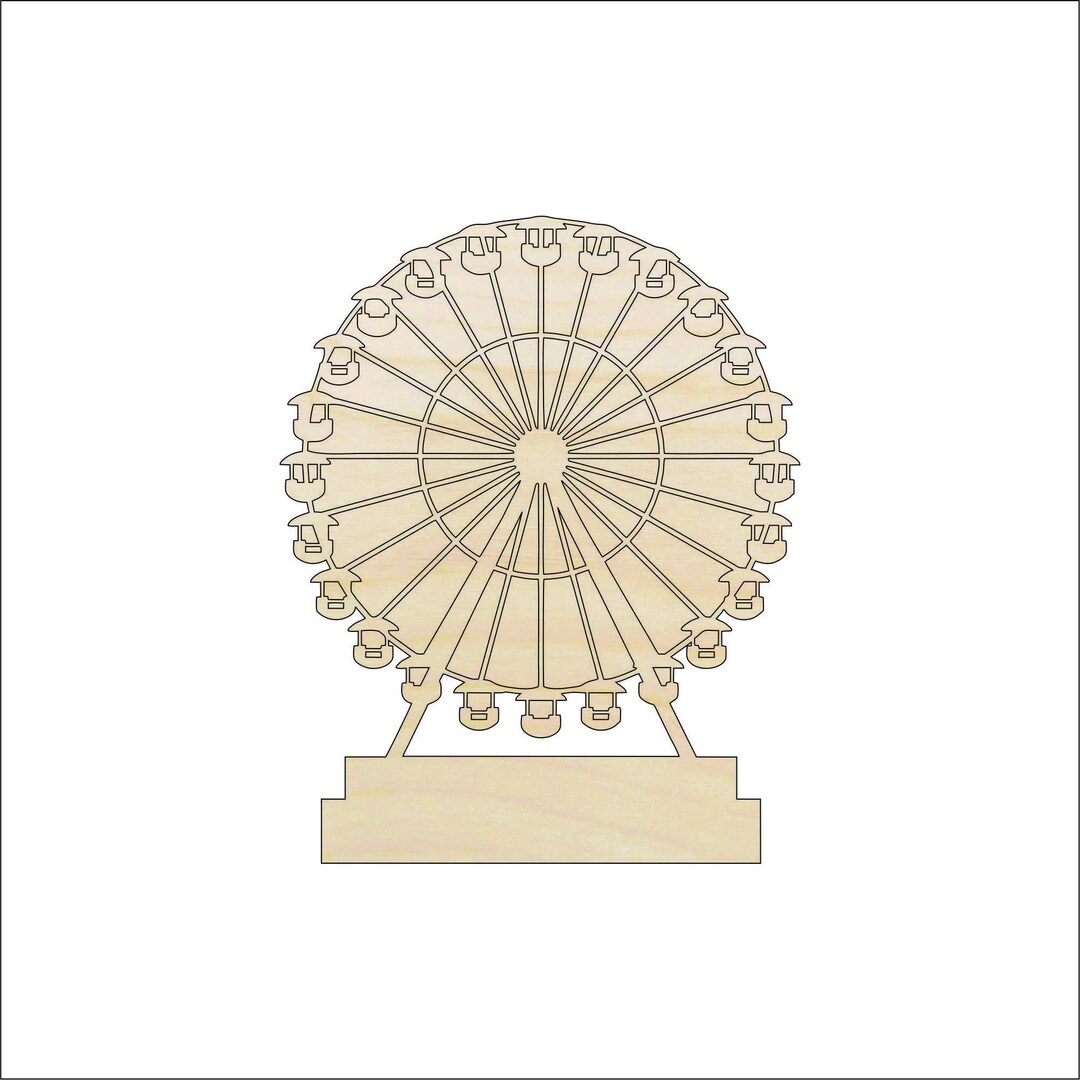 Building Ferris Wheel - Laser Cut Out Unfinished Wood Craft Shape CRC5 Building Ferris Wheel - Laser Cut Out Unfinished Wood Craft Shape CRC5