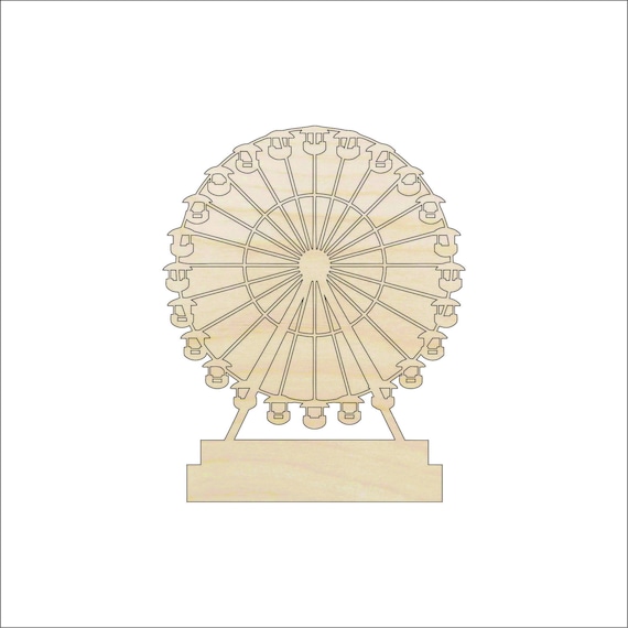 Building Ferris Wheel - Laser Cut Out Unfinished Wood Craft Shape CRC5 Building Ferris Wheel - Laser Cut Out Unfinished Wood Craft Shape CRC5