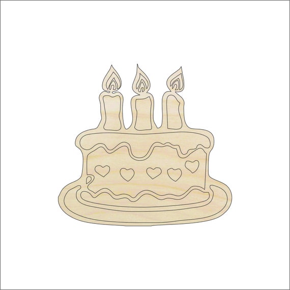 Food Cake - Laser Cut Out Unfinished Wood Craft Shape FOD46 Food Cake - Laser Cut Out Unfinished Wood Craft Shape FOD46