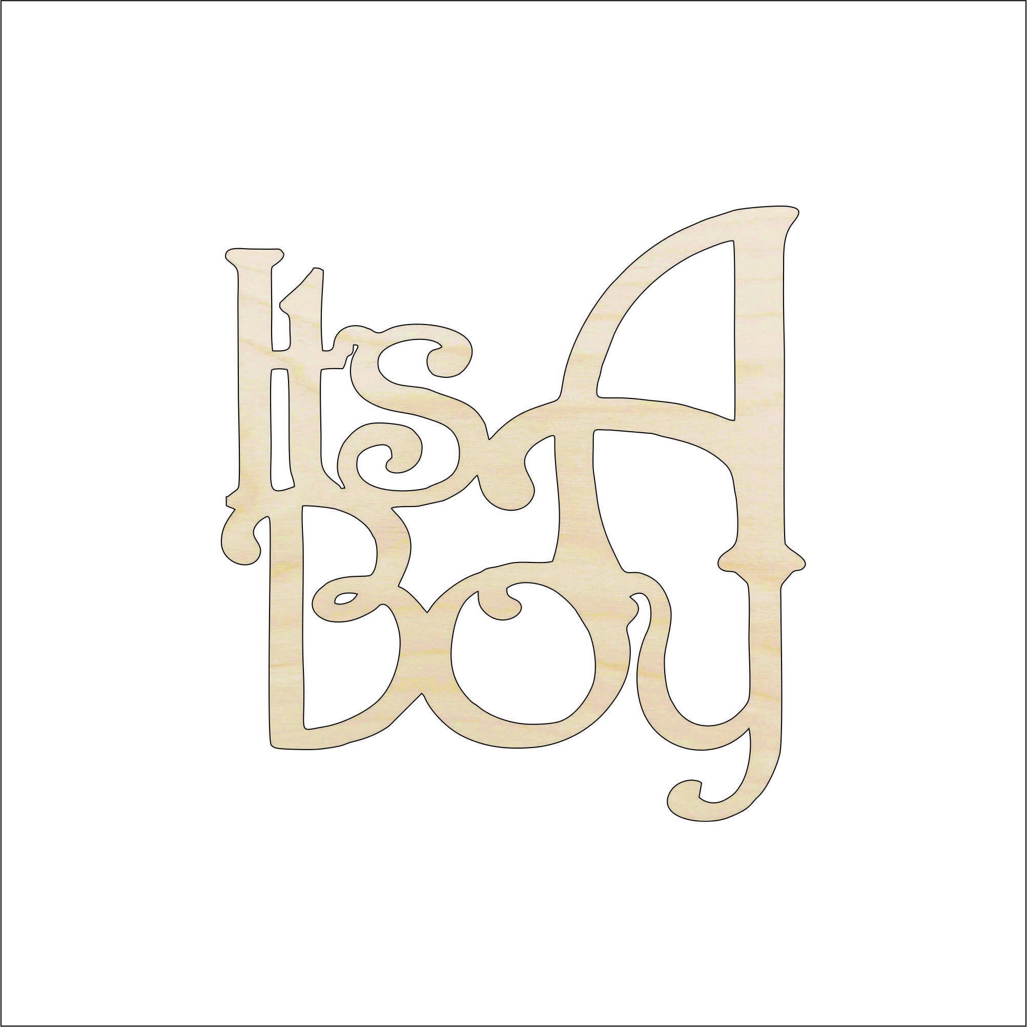 Word Baby - Laser Cut Out Unfinished Wood Craft Shape BBY6 Word Baby - Laser Cut Out Unfinished Wood Craft Shape BBY6