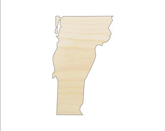 State Vermont - Laser Cut Out Unfinished Wood Craft Shape STAT93 State Vermont - Laser Cut Out Unfinished Wood Craft Shape STAT93