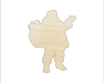 Santa Claus - Laser Cut Out Unfinished Wood Craft Shape XMS256 Santa Claus - Laser Cut Out Unfinished Wood Craft Shape XMS256