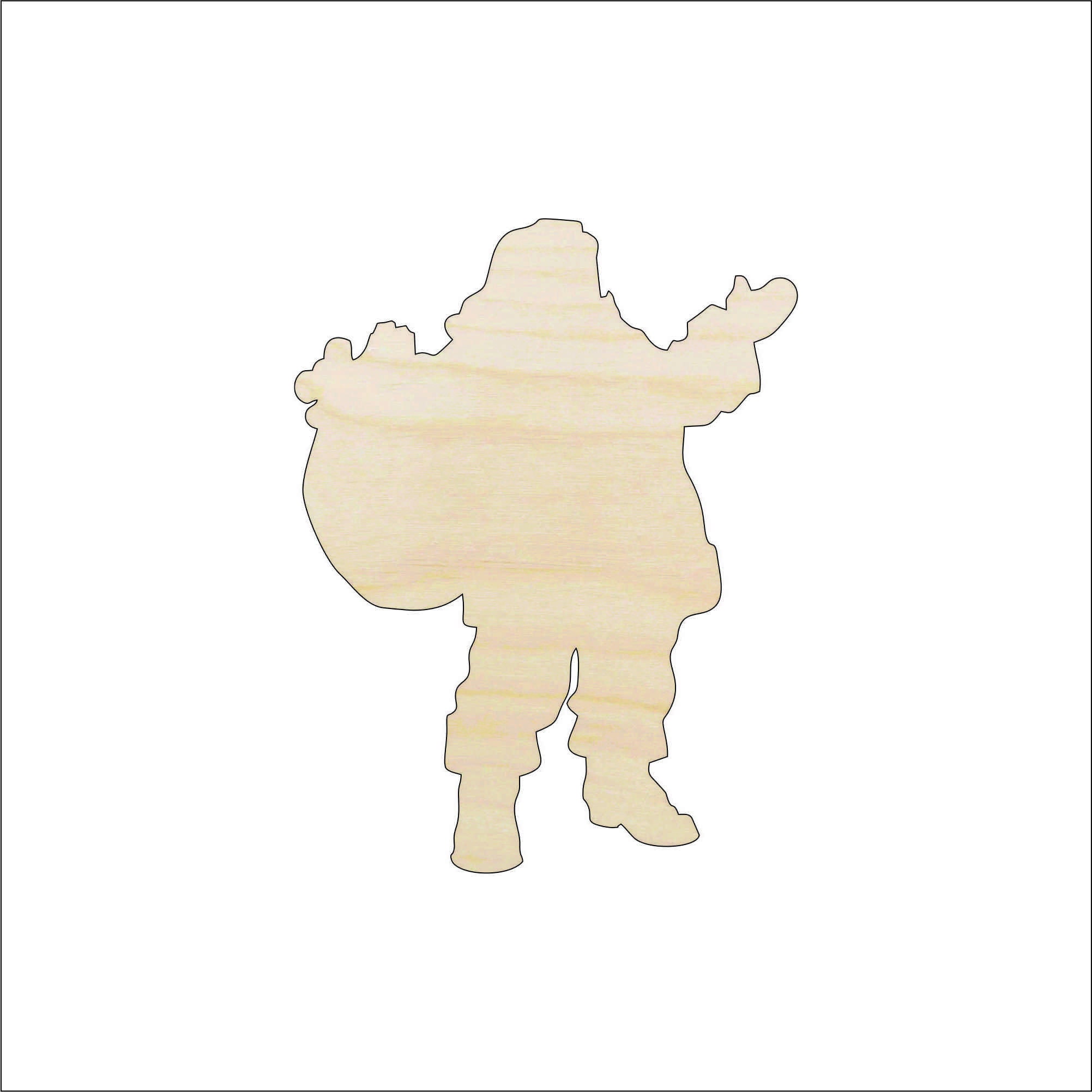 Santa Claus - Laser Cut Out Unfinished Wood Craft Shape XMS256 Santa Claus - Laser Cut Out Unfinished Wood Craft Shape XMS256