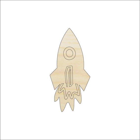 Spaceship - Laser Cut Out Unfinished Wood Craft Shape SPC18 Spaceship - Laser Cut Out Unfinished Wood Craft Shape SPC18