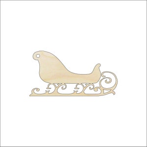Sleigh - Laser Cut Out Unfinished Wood Craft Shape XMS41 Sleigh - Laser Cut Out Unfinished Wood Craft Shape XMS41